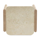 Oak-Framed Marble Side Table | Novi Living Lane