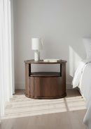 Oak 1-Drawer Nightstand | Novi Living Tommy | Oroa.com