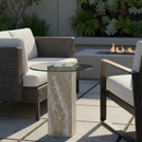 Concrete 5-Sided Outdoor Side Table | Novi Living Nix | Oroatrade.com