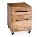 Wooden 2-Drawer Mobile Filing Cabinet | Novi Living Colvin
