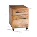 Wooden 2-Drawer Mobile Filing Cabinet | Novi Living Colvin