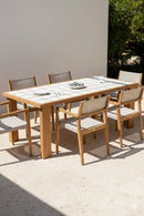 Solid Teak Outdoor Dining Table | Novi Living Marina | Oroa.com