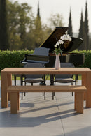 Solid Teak Outdoor Dining Bench | Novi Living Marina | Oroa.com