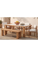 Solid Teak Outdoor Dining Bench | Novi Living Marina