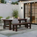 Slatted Teak Outdoor Dining Bench | Novi Living Esmond | Oroa.com