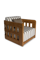 Brown Stripe Outdoor Accent Chair | Novi Living Adelaide | Oroatrade.com