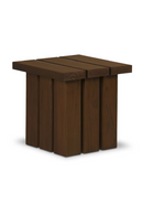 Slatted Teak Outdoor Side Table | Novi Living Denby | Oroatrade.com