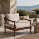 Hospitality furniture - Turned-Leg Teak Outdoor Accent Chair - www.oroatrade.com