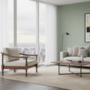 Turned-Leg Teak Outdoor Accent Chair | Novi Living Delilah | Oroa.com