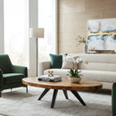 Acacia Parquet Oval Coffee Table | Novi Living Parq