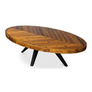 Acacia Parquet Oval Coffee Table | Novi Living Parq