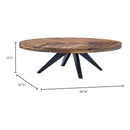 Acacia Parquet Oval Coffee Table | Novi Living Parq