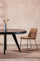 Hospitality furniture - Black Acacia Round Dining Table - www.oroatrade.com