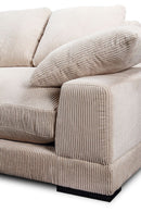 Hospitality furniture - White Ribbed Fabric Sectional Sofa - www.oroatrade.com