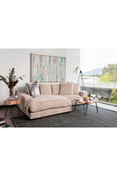 Hospitality furniture - White Ribbed Fabric Sectional Sofa - www.oroatrade.com