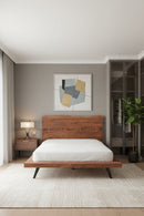 Contract furniture - Acacia Organic-Edge Headboard Bed - www.oroatrade.com