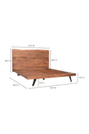 Contract furniture - Acacia Organic-Edge Headboard Bed - www.oroatrade.com