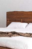 Contract furniture - Acacia Organic-Edge Headboard Bed - www.oroatrade.com