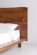 Contract furniture - Acacia Organic-Edge Headboard Bed - www.oroatrade.com