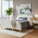 Wavy Design Cream Bed | Novi Living Jacqueline