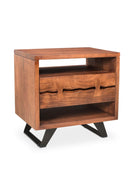 Solid Acacia 1-Drawer Nightstand | Novi Living Madagascar | Oroa.com