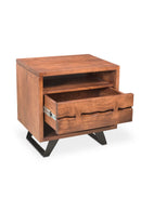 Solid Acacia 1-Drawer Nightstand | Novi Living Madagascar | Oroa.com