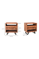 Solid Acacia 1-Drawer Nightstand | Novi Living Madagascar | Oroa.com