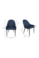 Hospitality furniture - Blue Dining Chair Set (2) - www.oroatrade.com