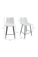 Vertical Stitched Counter Stools (2) | Novi Living Alibi | Oroa.com