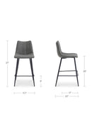 Vertical Stitched Counter Stools (2) | Novi Living Alibi