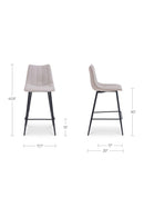 Vertical Stitched Bar Stools (2) | Novi Living Alibi