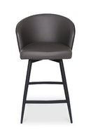 Hospitality furniture - Gray Curved Swivel Counter Stool - www.oroatrade.com