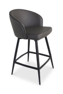 Hospitality furniture - Gray Curved Swivel Counter Stool - www.oroatrade.com