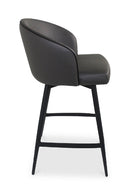 Hospitality furniture - Gray Curved Swivel Counter Stool - www.oroatrade.com