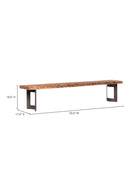 Hospitality furniture - Rustic Natural Acacia Bench - www.oroatrade.com