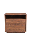 Contract furniture - Solid Acacia 2-Drawer Nightstand - www.oroatrade.com