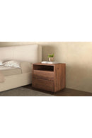 Contract furniture - Solid Acacia 2-Drawer Nightstand - www.oroatrade.com