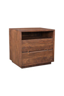 Contract furniture - Solid Acacia 2-Drawer Nightstand - www.oroatrade.com