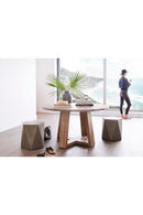 Contract furniture - Whitewashed Acacia Round Dining Table - www.oroatrade.com