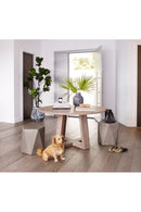 Contract furniture - Whitewashed Acacia Round Dining Table - www.oroatrade.com