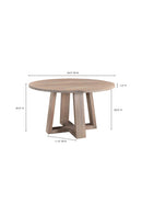 Contract furniture - Whitewashed Acacia Round Dining Table - www.oroatrade.com