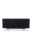 Contract furniture - Carved Black Mango Wood Sideboard - www.oroatrade.com