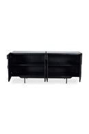 Contract furniture - Carved Black Mango Wood Sideboard - www.oroatrade.com