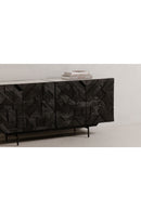 Contract furniture - Carved Black Mango Wood Sideboard - www.oroatrade.com