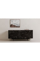 Contract furniture - Carved Black Mango Wood Sideboard - www.oroatrade.com