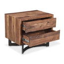 Acacia 2-Drawer Rustic Nightstand | Novi Living Bent