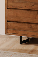 Contract furniture - Solid Oak 6-Drawer Dresser - www.oroatrade.com