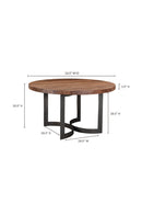 Contract furniture - Brown Acacia Round Dining Table - www.oroatrade.com