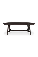 Brown Oak Oval Coffee Table | Novi Living Trie | Oroa.com