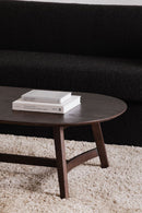 Brown Oak Oval Coffee Table | Novi Living Trie | Oroa.com